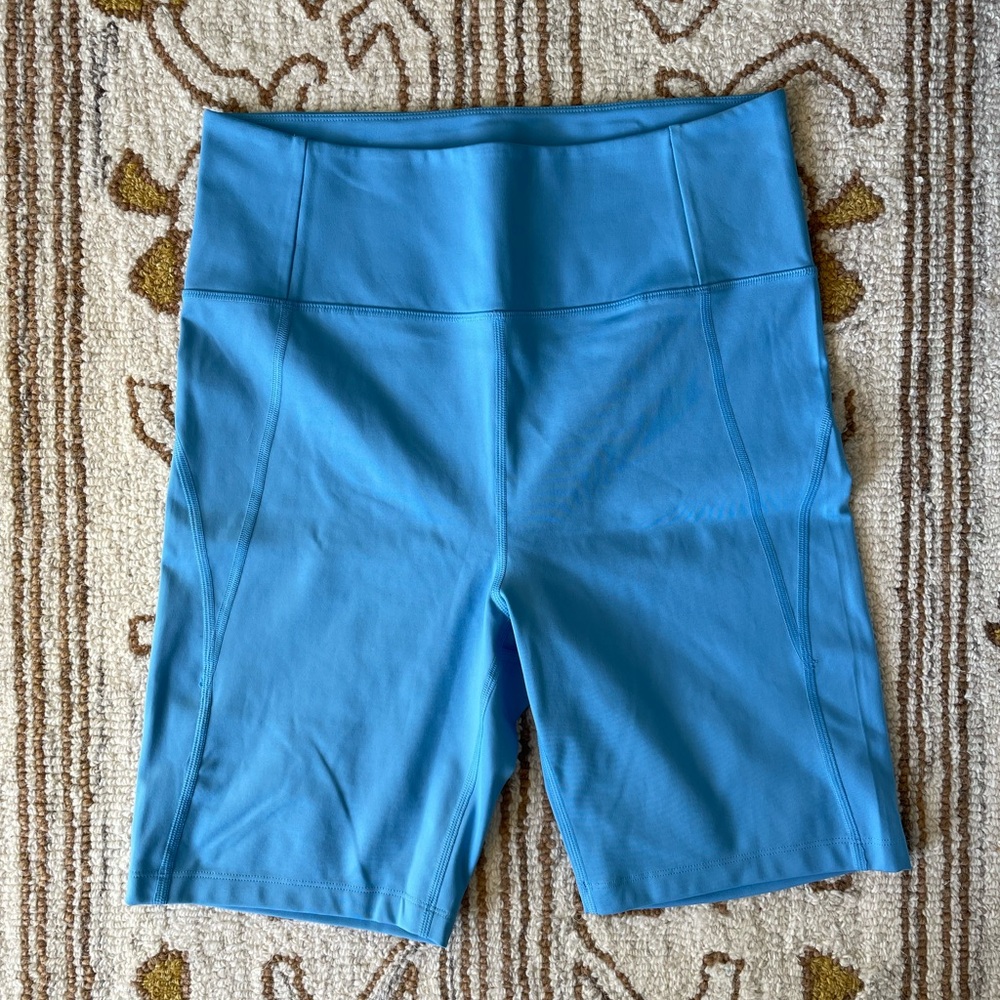 Girlfriend Collective Compressive 9” High Rise Bike Short Light Blue